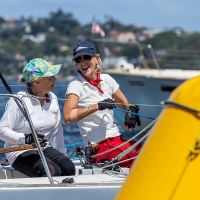 1W Janette Syme and a crew member on Kaotic   Andrea Francolini  MHYC pic